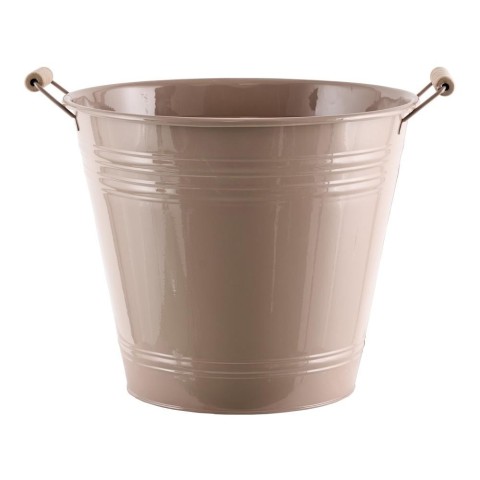 SECCHIO METALLO H.28 CM. BEIGE